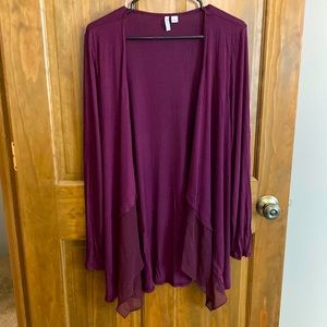 Elle Size Large Purple Cardigan